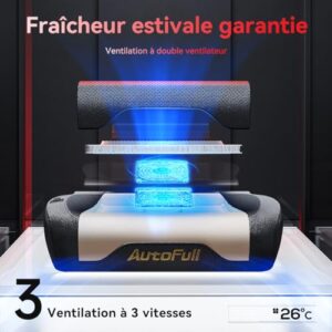 Chaise Gaming AutoFull M6 Ergonomique avec Chauffage, Accoudoirs et Repose-Pieds 6D