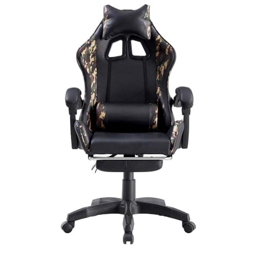 Chaise Gaming Brigros en Simili Cuir Camouflage – Confort Optimal