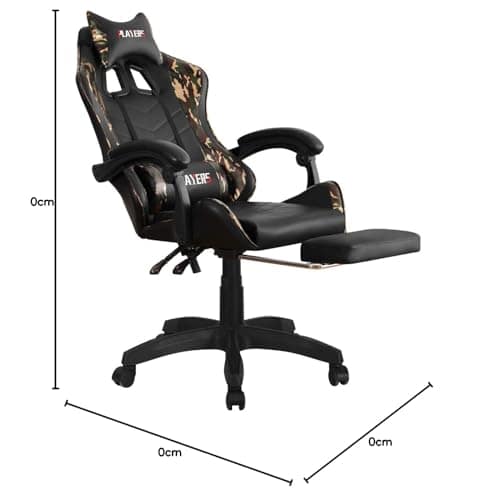 Chaise Gaming Brigros en Simili Cuir Camouflage – Confort Optimal