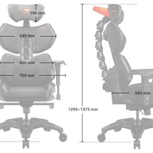 Chaise Gaming Cougar CGR-TER en Simili Cuir Noir