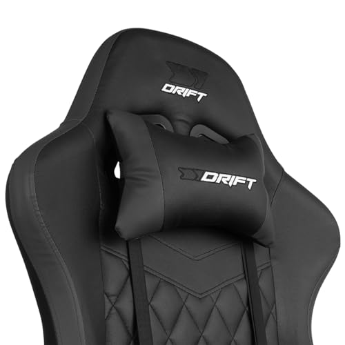 Chaise Gaming DRIFT DR35 – Similicuir, Inclinable, Rembourrée et Réglable Noir