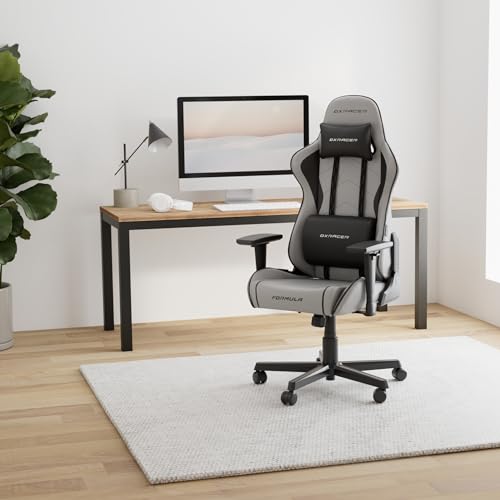 Chaise Gaming DXRacer FORMULA L Gris & Noir en PVC Cuir