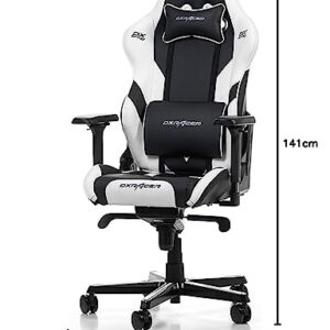 Chaise Gaming DXRacer Gladiator G001 Noir-Blanc, Simili Cuir, jusqu’à 2m