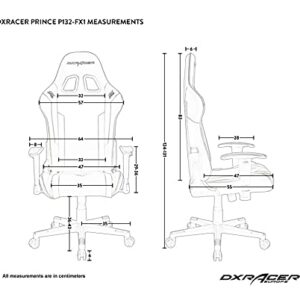 Chaise Gaming DXRacer PRINCE L Noir en PVC Cuir Originale