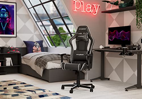 Chaise Gaming DXRacer Prince P08 Similicuir Noir-Gris jusqu’à 1,85 m