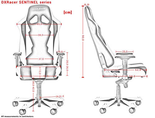 Chaise Gaming DXRacer Sentinel S28 Similicuir Noir, Blanc et Rouge