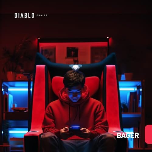 Chaise Gaming Diablo Bager Tissu Gonflable avec Pompe et Accessoires