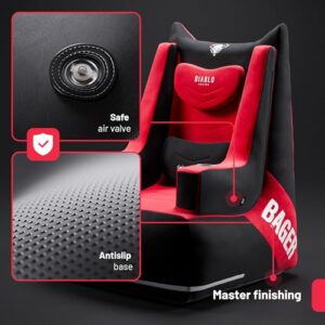 Chaise Gaming Diablo Bager Tissu Gonflable avec Pompe et Accessoires
