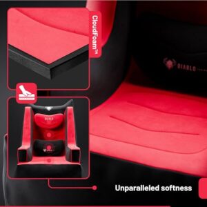 Chaise Gaming Diablo Bager Tissu Gonflable avec Pompe et Accessoires