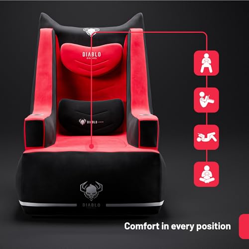Chaise Gaming Diablo Bager Tissu Gonflable avec Pompe et Accessoires