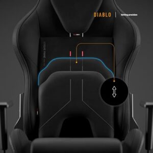 Chaise Gaming Diablo X.One Prime – Fauteuil PC Noir avec Oreiller Magnétique