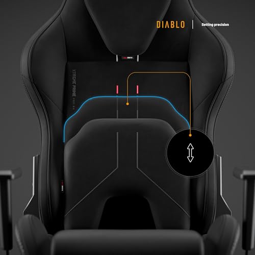 Chaise Gaming Diablo X.One Prime – Fauteuil PC Noir avec Oreiller Magnétique