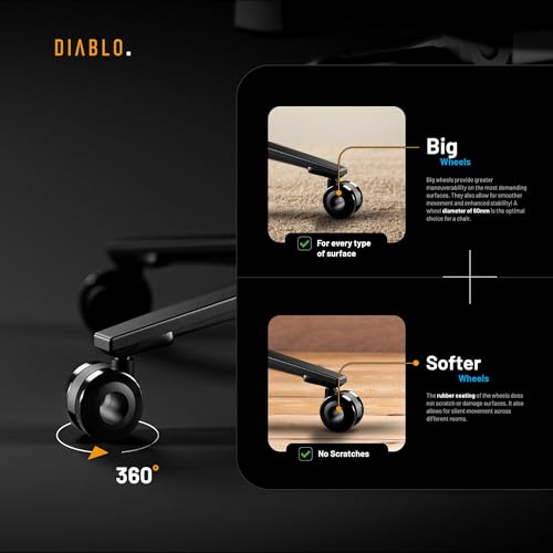 Chaise Gaming Diablo X.Eye Prime : Fauteuil PC Vert avec Support Lombaire 140 kg