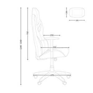 Chaise Gaming Diablo X-Fighter avec Accoudoirs 3D et Coussin Lombaire