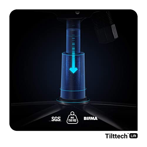 Chaise Gaming Diablo X-Gamer 2.0 Ergonomique Noir avec Coussin Lombaire