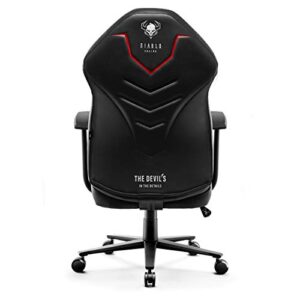 Chaise Gaming Diablo X-Gamer 2.0 Ergonomique Noir avec Coussin Lombaire
