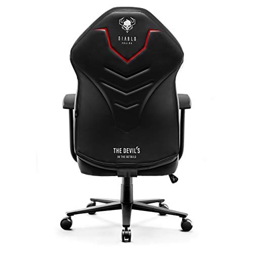 Chaise Gaming Diablo X-Gamer 2.0 Ergonomique Noir avec Coussin Lombaire