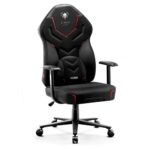 Chaise Gaming Diablo X-Gamer 2.0 Ergonomique Noir avec Coussin Lombaire