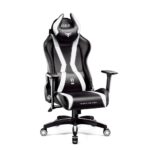 Chaise Gaming Diablo X-Horn Ergonomique Noir-Blanc avec Accoudoirs 3D