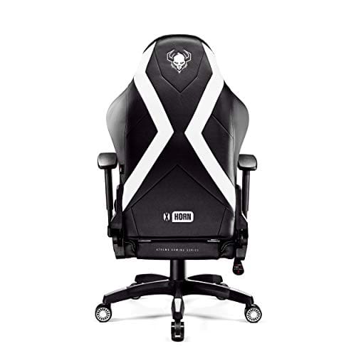 Chaise Gaming Diablo X-Horn Ergonomique Noir-Blanc avec Accoudoirs 3D