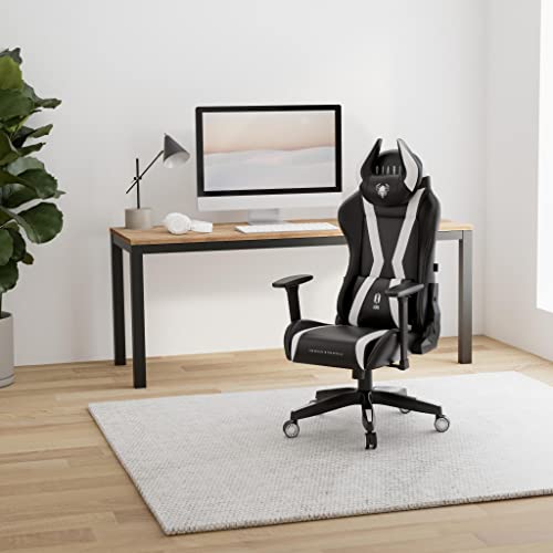Chaise Gaming Diablo X-Horn Ergonomique Noir-Blanc avec Accoudoirs 3D