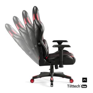 Chaise Gaming Diablo X-Ray Ergonomique Noir-Rouge, Accoudoirs 4D, Inclinaison, 150 kg