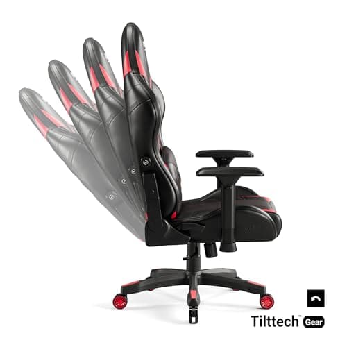 Chaise Gaming Diablo X-Ray Ergonomique Noir-Rouge, Accoudoirs 4D, Inclinaison, 150 kg