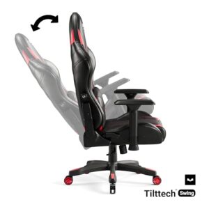Chaise Gaming Diablo X-Ray Ergonomique Noir-Rouge, Accoudoirs 4D, Inclinaison, 150 kg