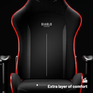 Chaise Gaming Diablo X-Starter Ergonomique Noir avec Accoudoirs Réglables