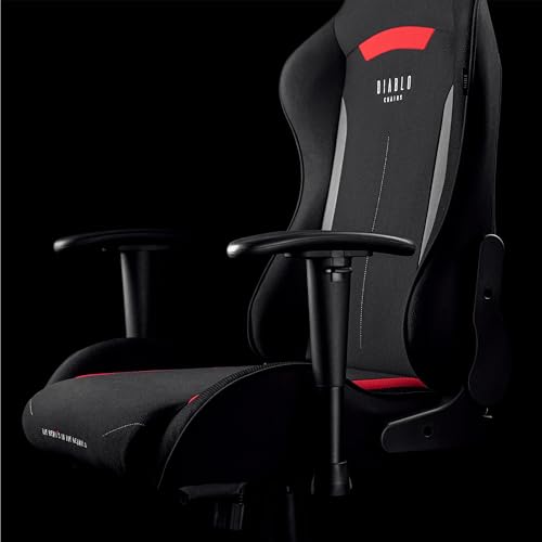 Chaise Gaming Diablo X-Starter Ergonomique Noir avec Accoudoirs Réglables