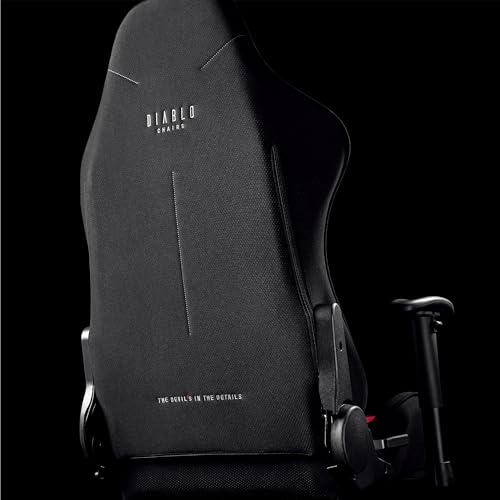 Chaise Gaming Diablo X-Starter Ergonomique Noir avec Accoudoirs Réglables