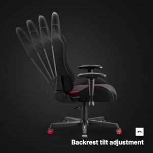 Chaise Gaming Diablo X-Starter Ergonomique Noir avec Accoudoirs Réglables