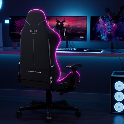 Chaise Gaming Diablo X-Starter Ergonomique Noir avec Accoudoirs Réglables