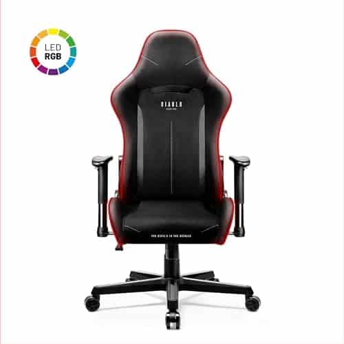 Chaise Gaming Diablo X-Starter Ergonomique Noir avec Accoudoirs Réglables