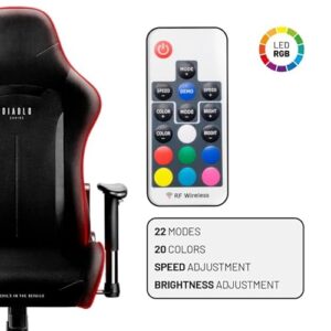 Chaise Gaming Diablo X-Starter Ergonomique Noir avec Accoudoirs Réglables