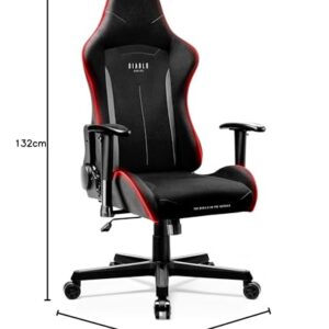 Chaise Gaming Diablo X-Starter Ergonomique Noir avec Accoudoirs Réglables