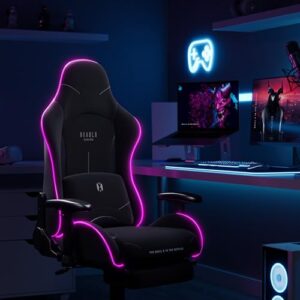 Chaise Gaming Diablo X-Starter Ergonomique Noir avec Accoudoirs Réglables