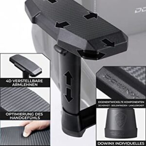 Chaise Gaming Dowinx Noir avec Support Lombaire Massant et Repose-Pieds