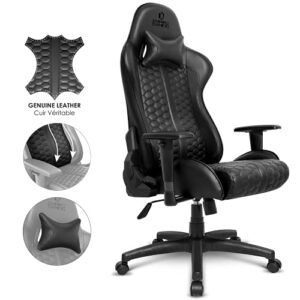 Chaise Gaming EMPIRE GAMING Black Edition – Ergonomique Cuir Véritable