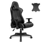 Chaise Gaming EMPIRE GAMING Black Edition - Ergonomique Cuir Véritable