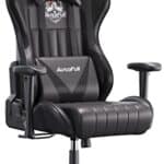 Chaise Gaming Ergonomique AutoFull en Cuir PU, Réglable, Noir