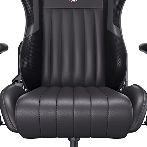 Chaise Gaming Ergonomique AutoFull en Cuir PU, Réglable, Noir