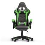 Chaise Gaming Ergonomique Bigzzia avec LED, Dossier Réglable et Support Lombaire