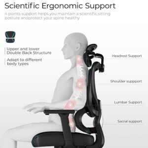 Chaise Gaming Ergonomique Eureka Ergonomic avec Dossier Inclinable et Accoudoirs 3D