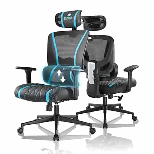 Chaise Gaming Ergonomique Eureka Ergonomic avec Dossier Inclinable et Accoudoirs 3D