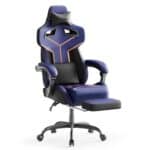Chaise Gaming Ergonomique Ferghana F06 avec Appui-tête et Repose-Pied Bleu