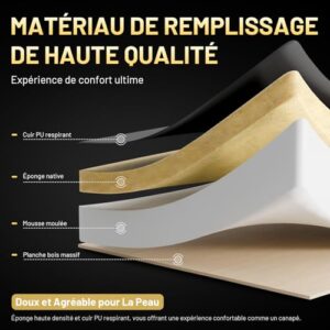 Chaise Gaming Ergonomique HLFURNIEU avec Repose-Pied et Support Lombaire Noir