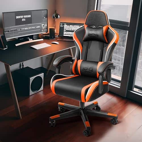 Chaise Gaming Ergonomique OneGame, Réglable en Hauteur, Orange, 150KG