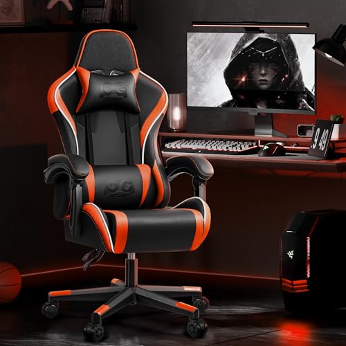Chaise Gaming Ergonomique OneGame, Réglable en Hauteur, Orange, 150KG