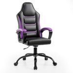Chaise Gaming Ergonomique Pourpre Réglable pour Adultes et Adolescents